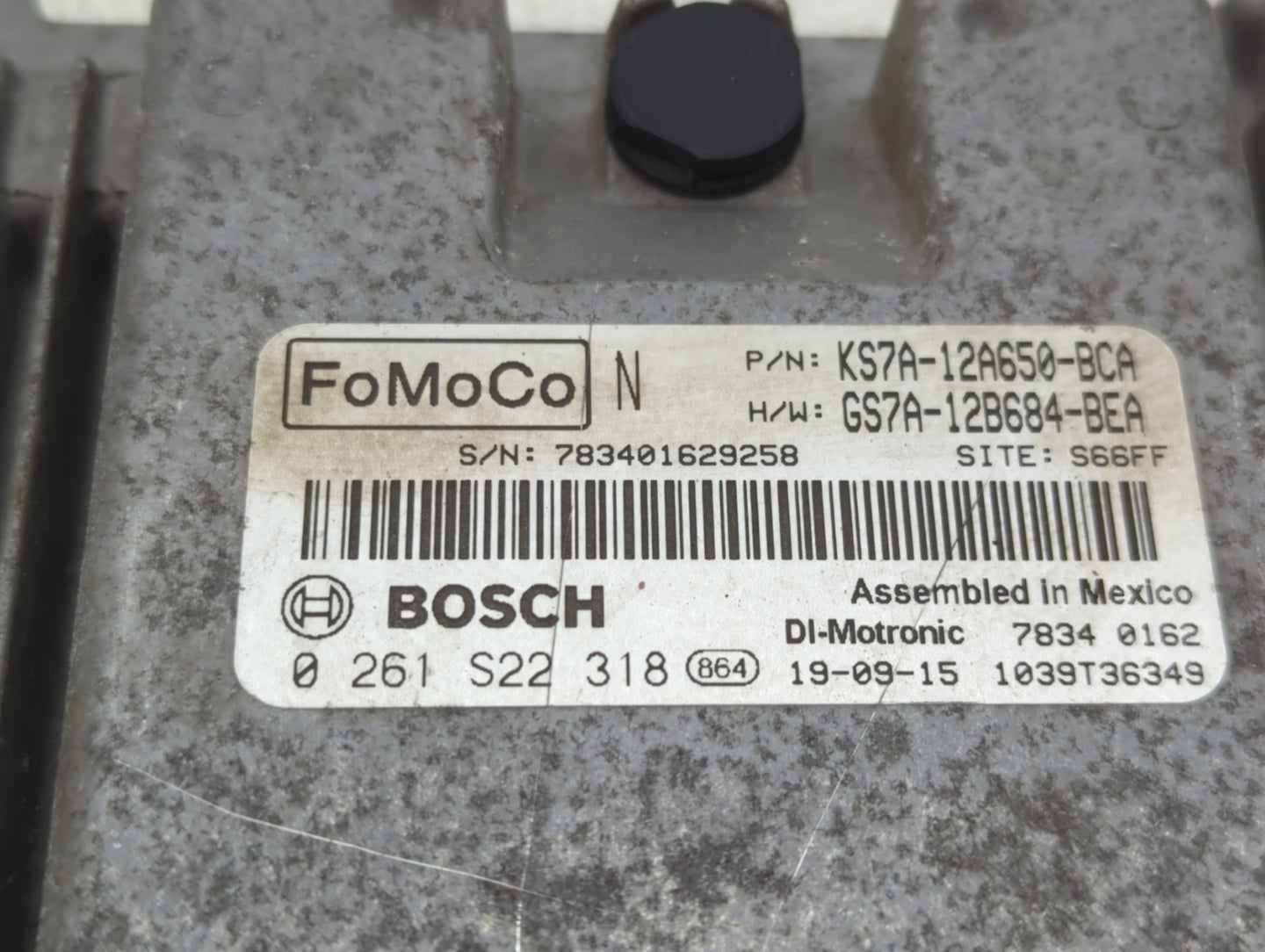 2020 Ford Fusion PCM Engine Control Computer ECU ECM PCU OEM P/N:KS7A-12B650-BCA Fits OEM Used Auto Parts - Oemusedautoparts