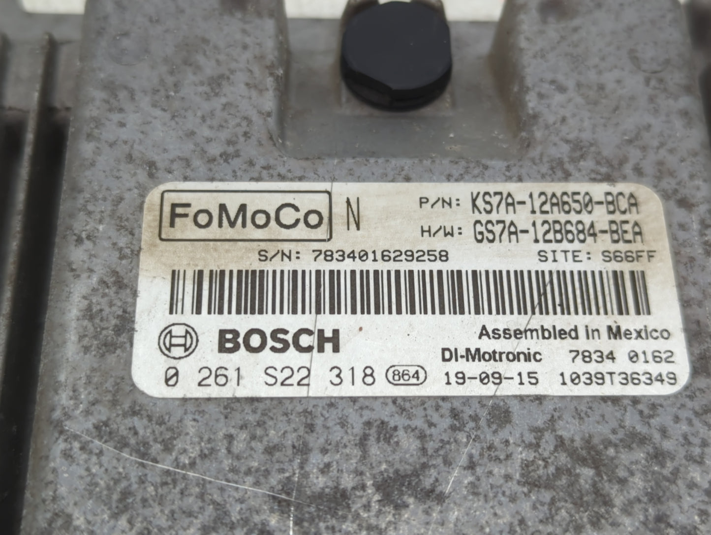 2020 Ford Fusion PCM Engine Control Computer ECU ECM PCU OEM P/N:KS7A-12B650-BCA Fits OEM Used Auto Parts - Oemusedautoparts