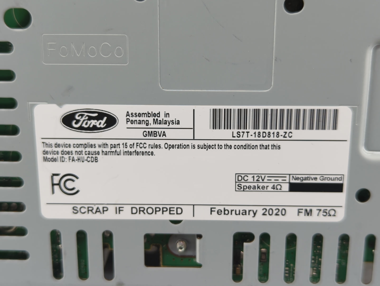 2017-2020 Ford Fusion Am Fm Cd Player Radio Receiver - Oemusedautoparts1.com