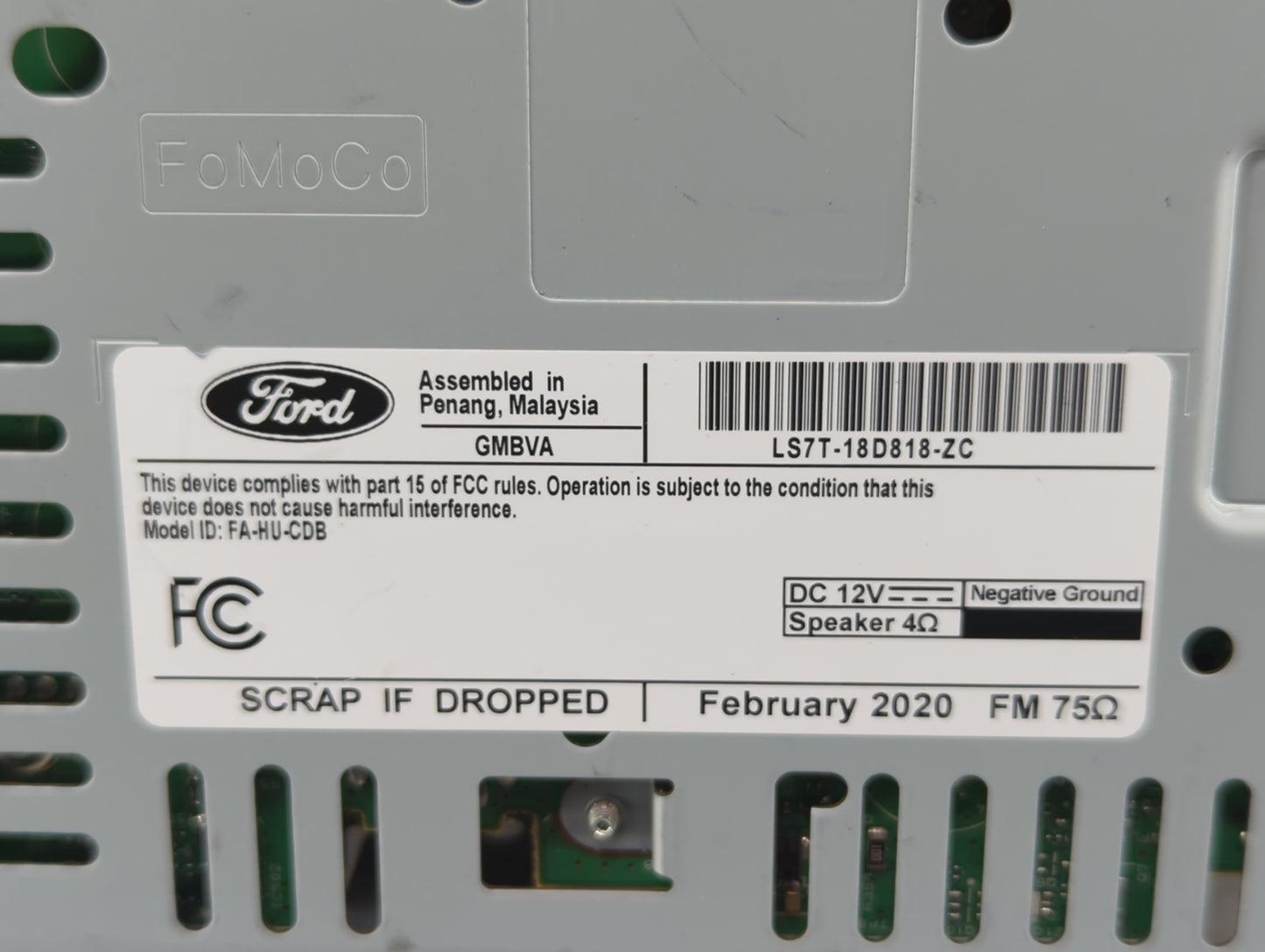 2017-2020 Ford Fusion Am Fm Cd Player Radio Receiver - Oemusedautoparts1.com