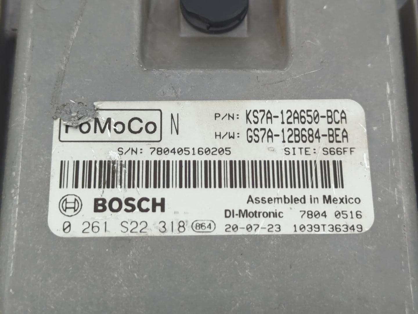 2020 Ford Fusion PCM Engine Control Computer ECU ECM PCU OEM P/N:GS7A-12B684-BEA KS7A-12A650-BCA Fits OEM Used Auto Parts - 