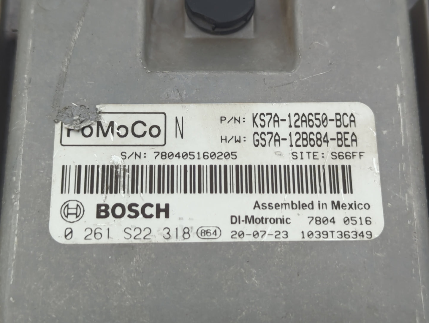 2020 Ford Fusion PCM Engine Control Computer ECU ECM PCU OEM P/N:GS7A-12B684-BEA KS7A-12A650-BCA Fits OEM Used Auto Parts - 