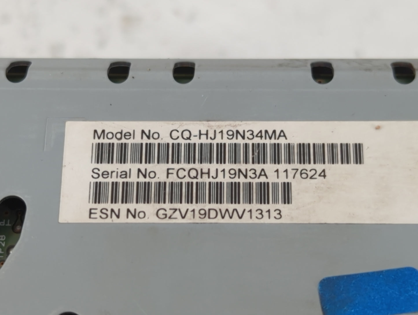 2020 Ford Fusion Radio AM FM Cd Player Receiver Replacement P/N:CQ-HJ19N34MA Fits OEM Used Auto Parts - Oemusedautoparts1.co