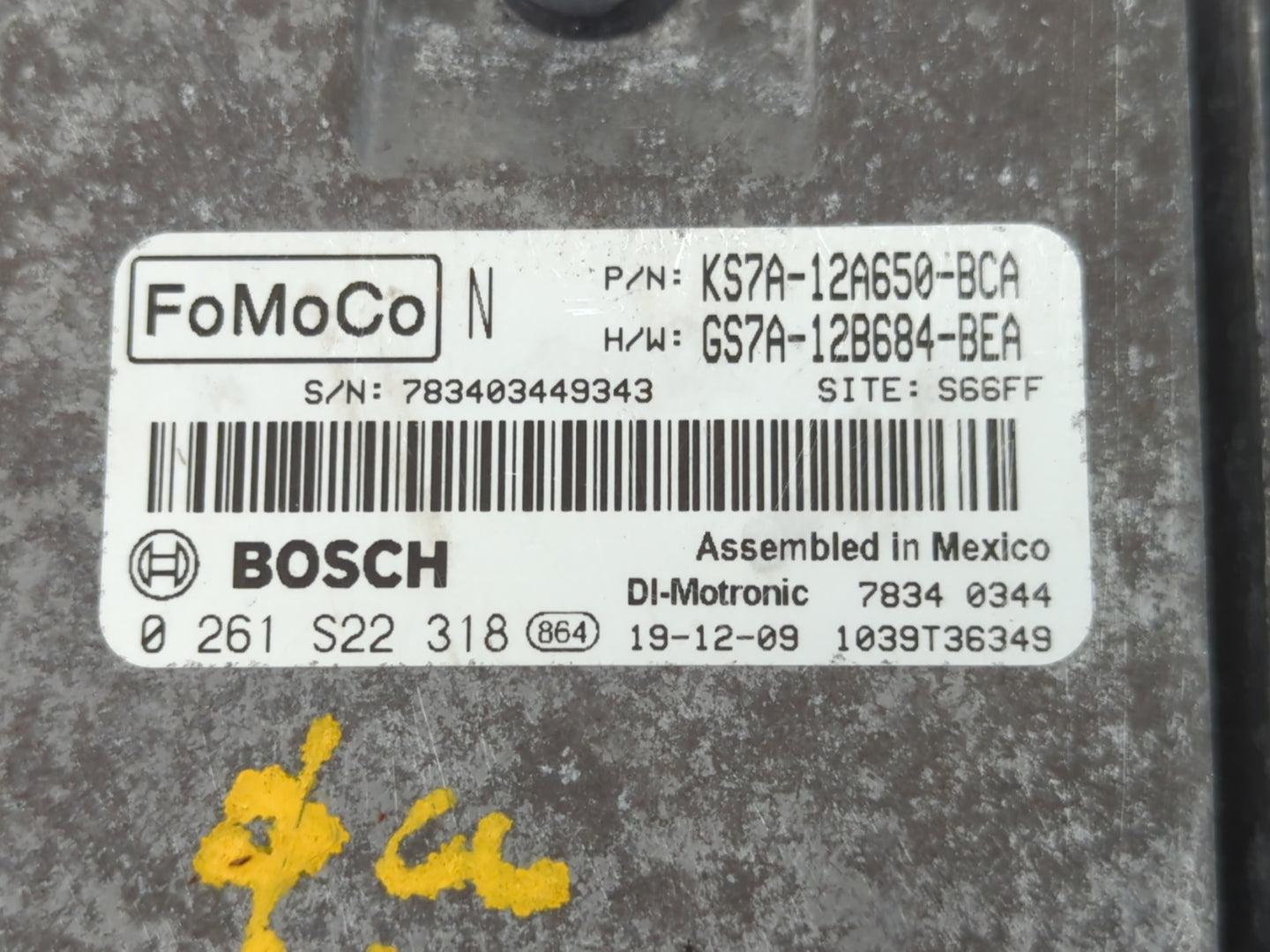 2020 Ford Fusion PCM Engine Control Computer ECU ECM PCU OEM P/N:KS7A-12A650-BCA Fits OEM Used Auto Parts - Oemusedautoparts