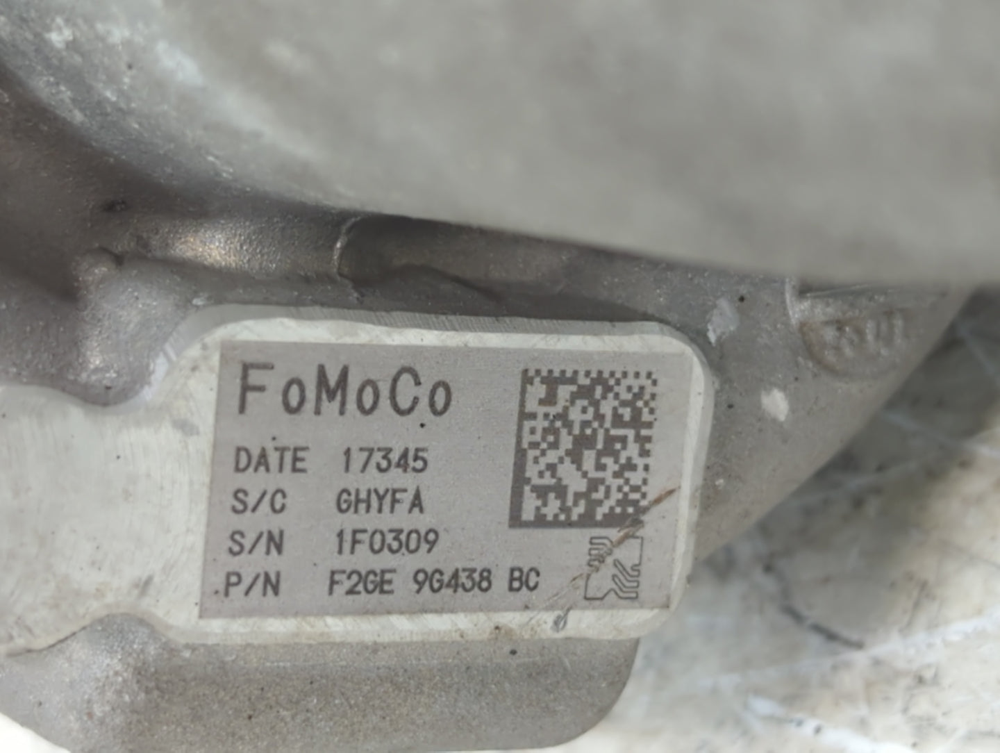 2017 Ford Fusion Turbocharger Turbo Charger Super Charger Supercharger - Oemusedautoparts1.com