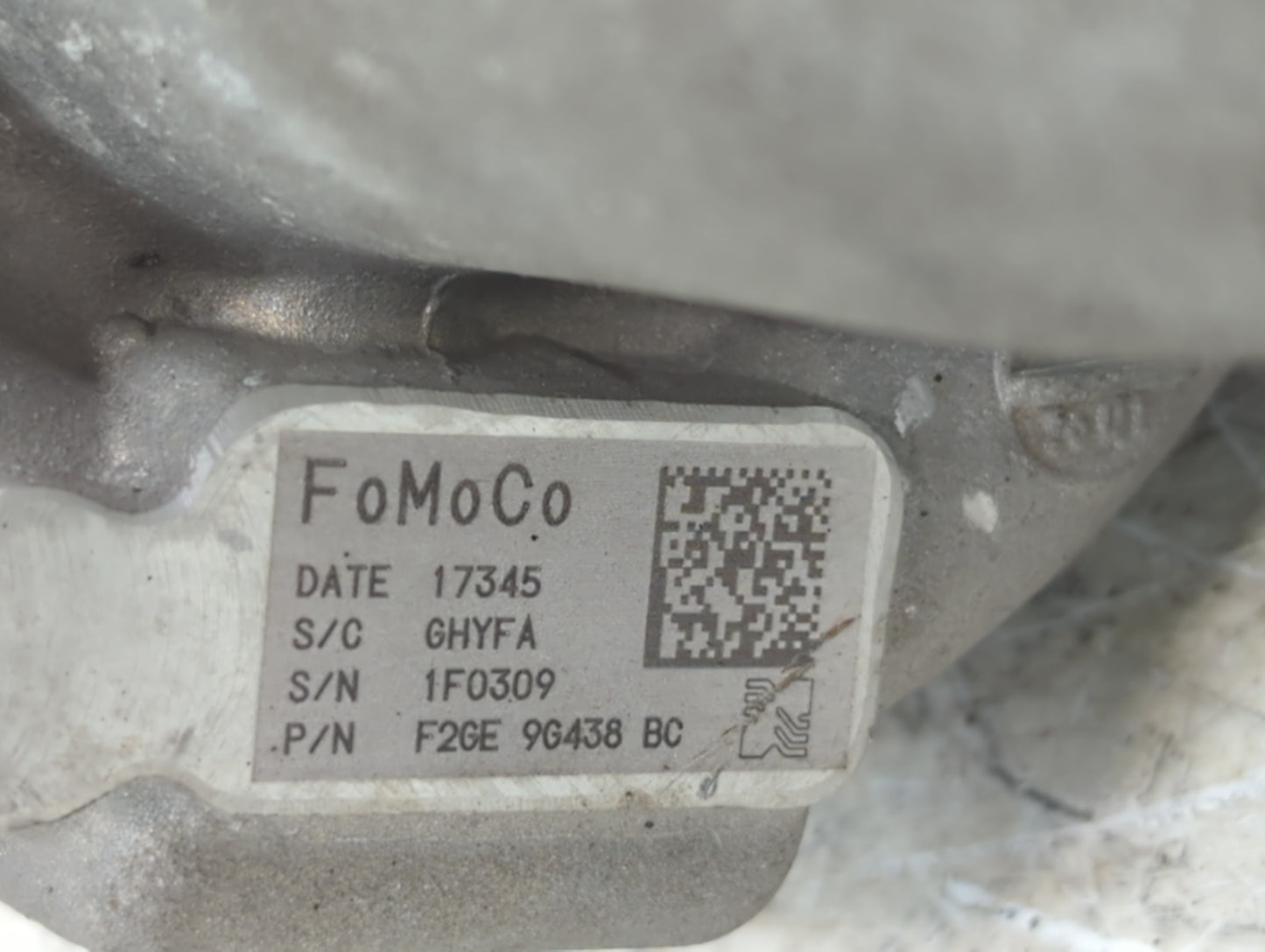 2017 Ford Fusion Turbocharger Turbo Charger Super Charger Supercharger - Oemusedautoparts1.com