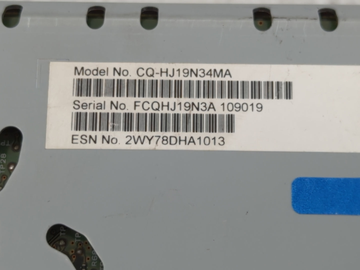 2020 Ford Fusion Radio AM FM Cd Player Receiver Replacement P/N:CQ-HJ19N34MA Fits OEM Used Auto Parts - Oemusedautoparts1.co