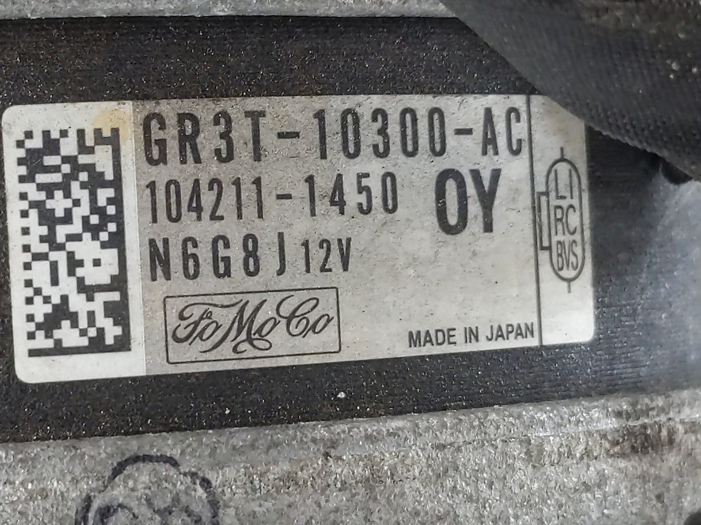 2016-2022 Ford Mustang Alternator Replacement Generator Charging Assembly Engine OEM P/N:GR3T-10300-AC Fits OEM Used Auto Pa