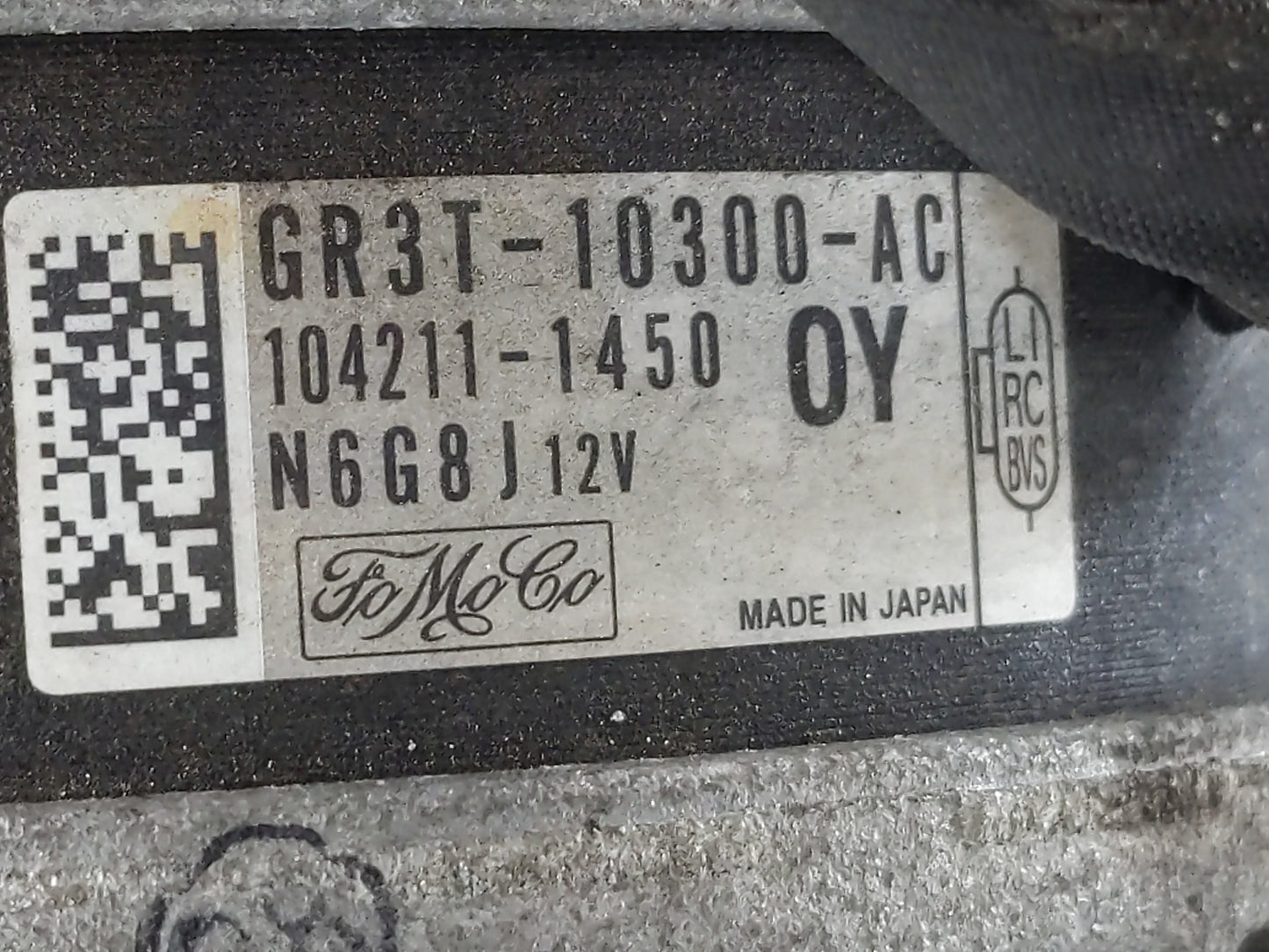 2016-2022 Ford Mustang Alternator Replacement Generator Charging Assembly Engine OEM P/N:GR3T-10300-AC Fits OEM Used Auto Pa