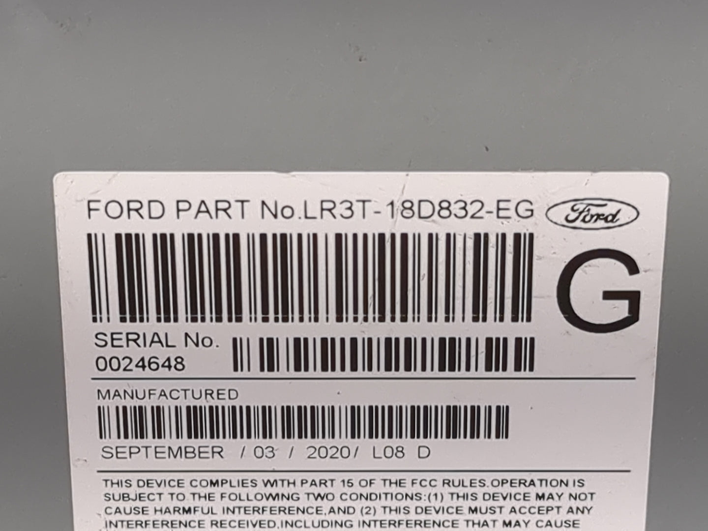 2020 Ford Mustang Radio AM FM Cd Player Receiver Replacement P/N:LR3T-18D832-EG RU-9771S-B Fits OEM Used Auto Parts - Oemuse