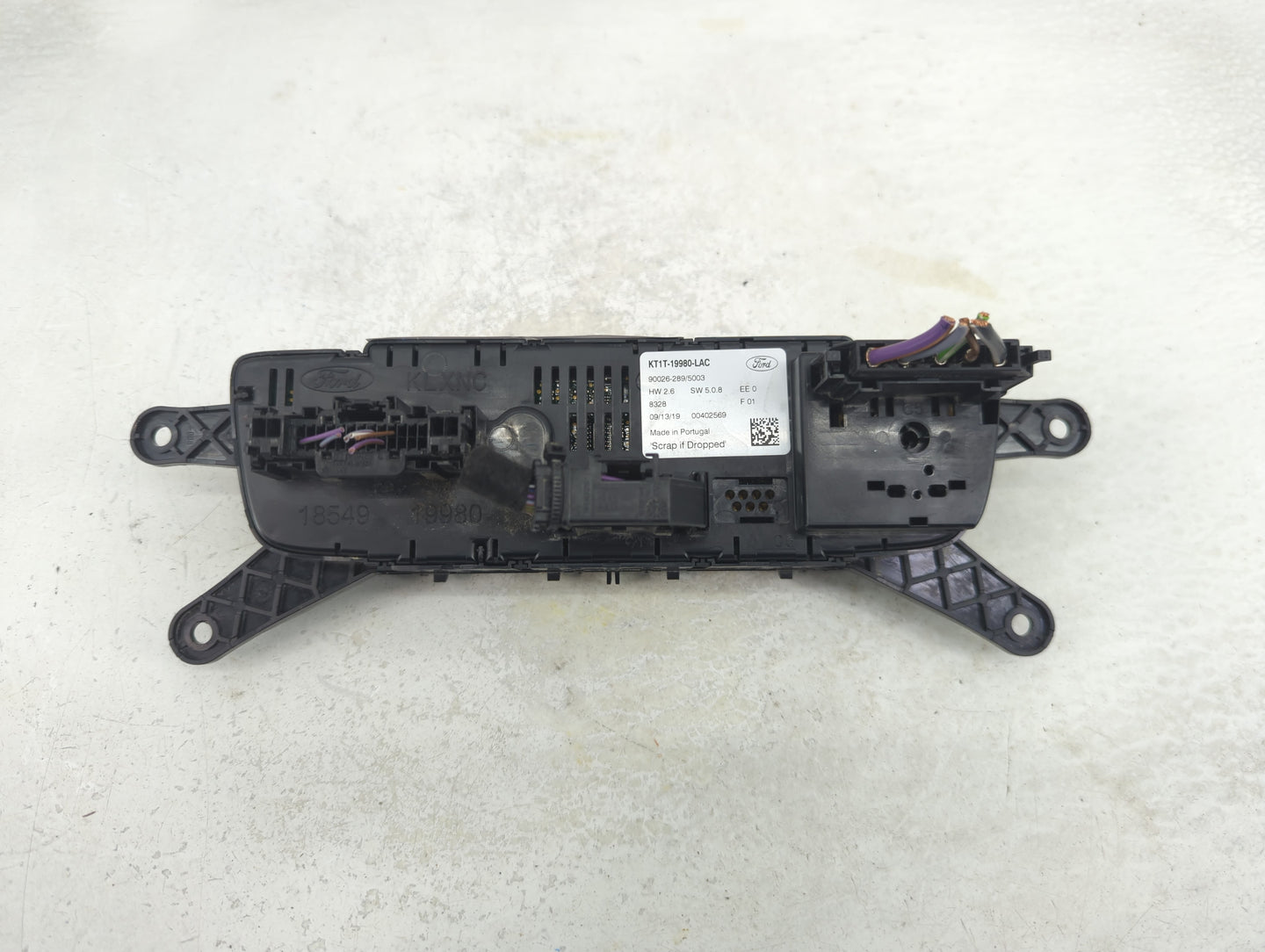 2019-2021 Ford Transit Connect Climate Control Module Temperature AC/Heater Replacement P/N:KT1T-19980-LAC Fits OEM Used Aut
