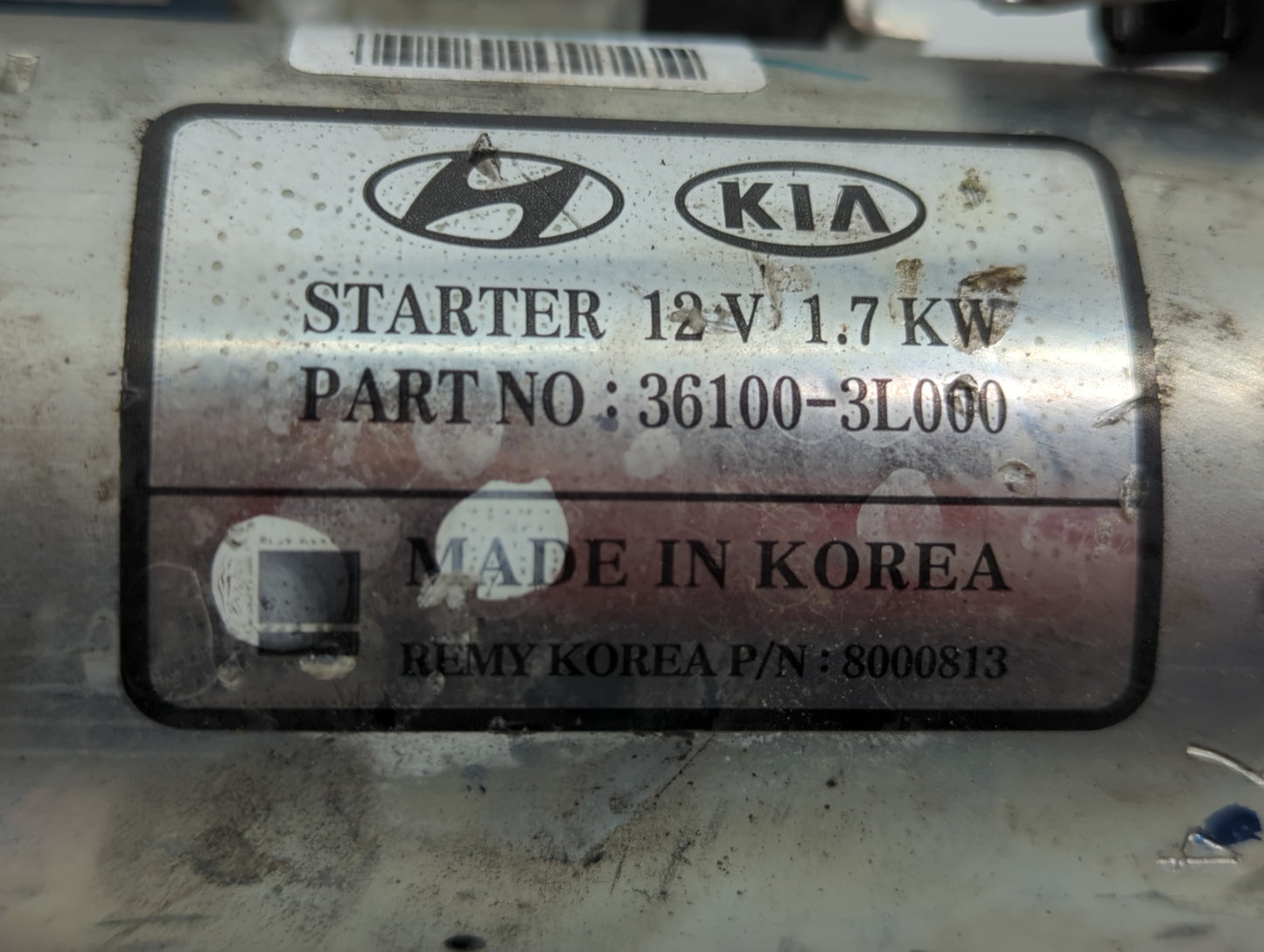 2019-2021 Genesis G70 Car Starter Motor Solenoid OEM P/N:36100-3L000 Fits Fits 2015 2016 2017 2018 2019 2020 2021 OEM Used A