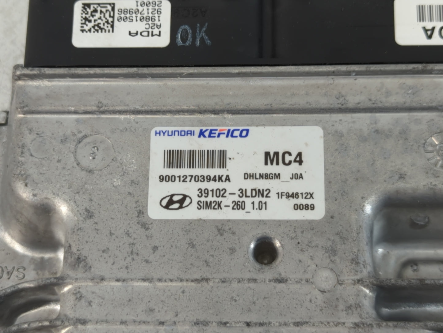 2019-2020 Genesis G80 PCM Engine Control Computer ECU ECM PCU OEM P/N:39102-3LDN2 Fits Fits 2019 2020 OEM Used Auto Parts - 