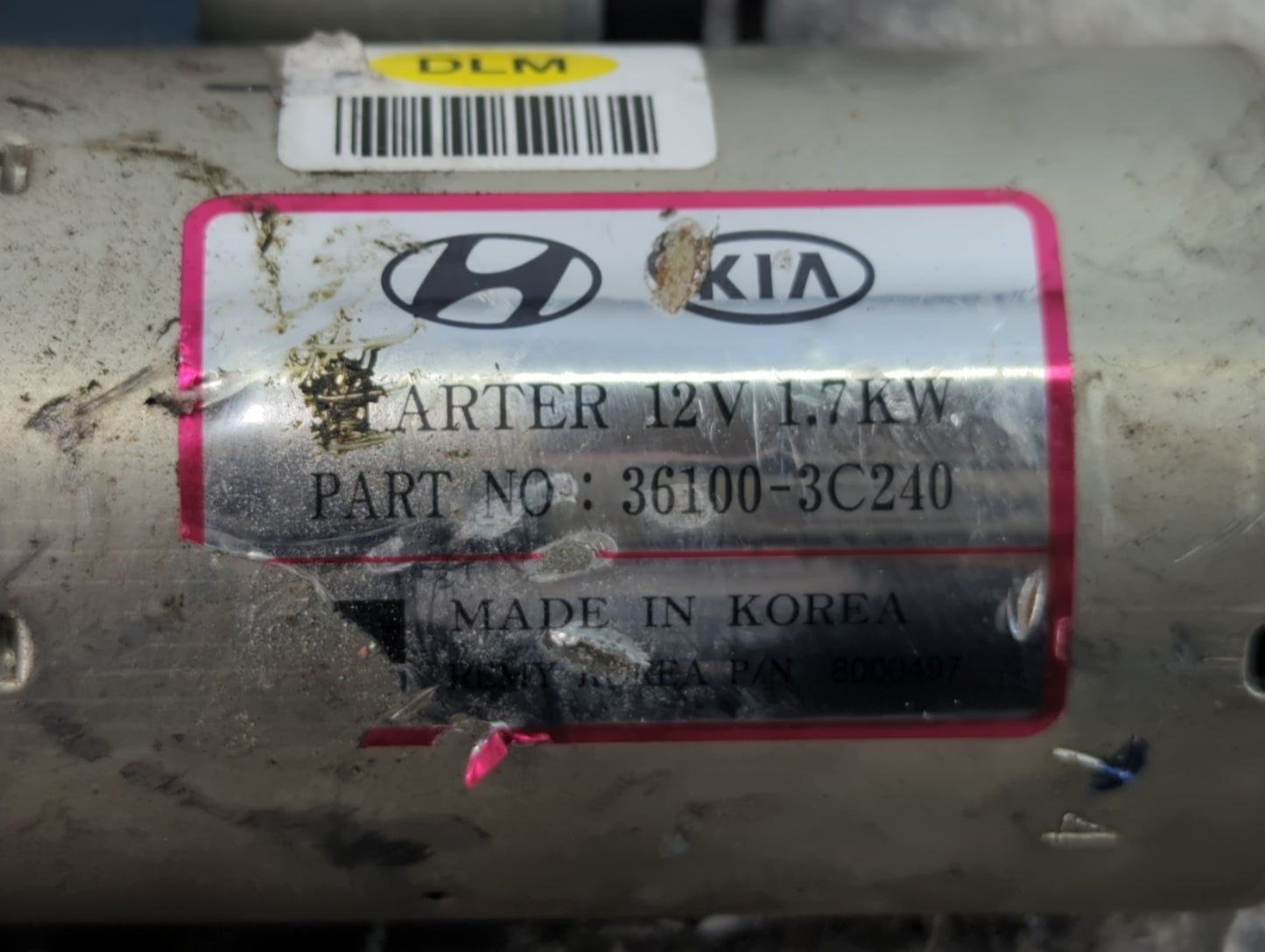 2017-2020 Genesis G80 Car Starter Motor Solenoid OEM P/N:36100-3C240 Fits Fits 2015 2016 2017 2018 2019 2020 2021 OEM Used A
