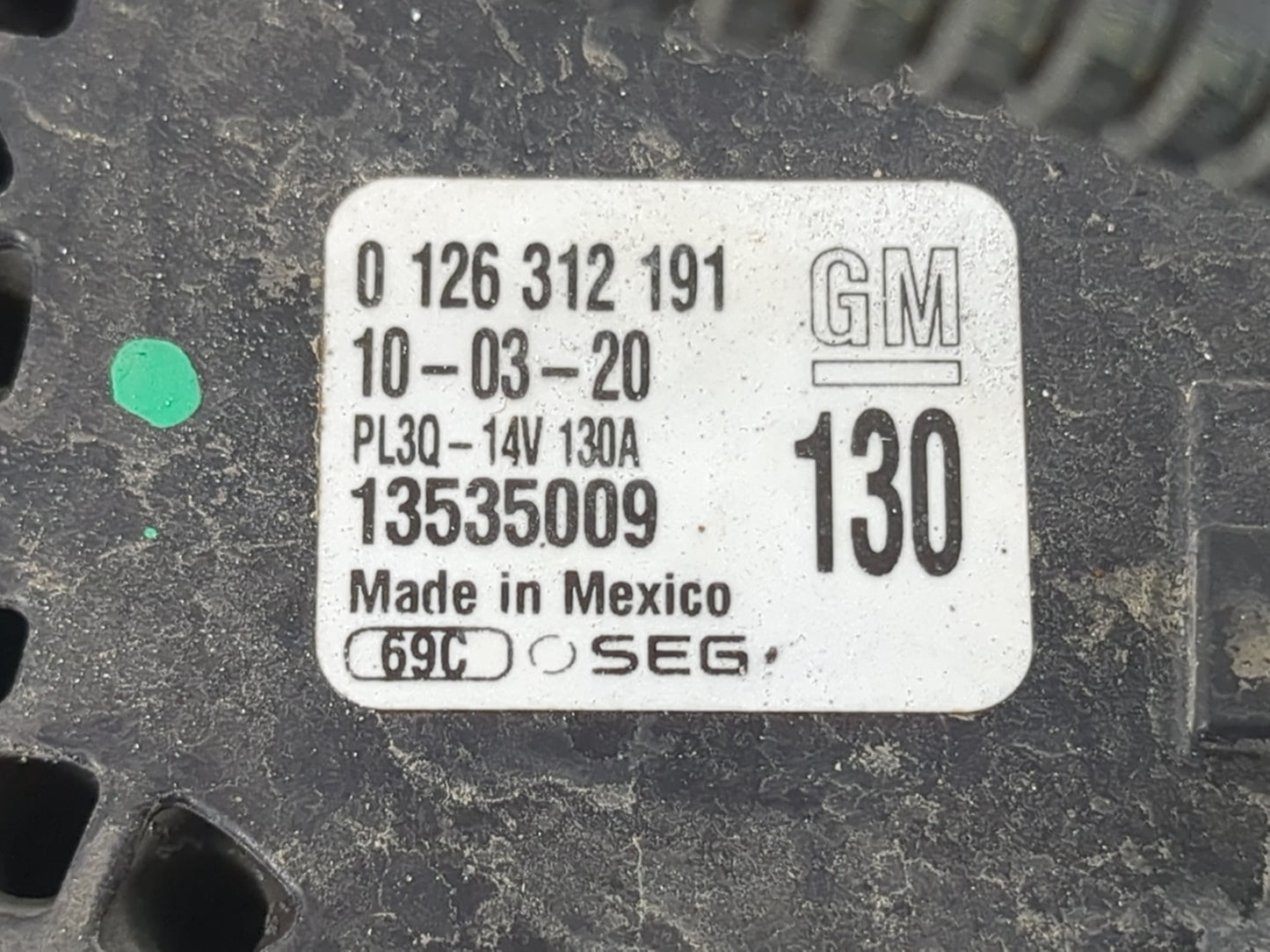 2018-2022 Gmc Terrain Alternator Replacement Generator Charging Assembly Engine OEM P/N:13535009 Fits OEM Used Auto Parts - 