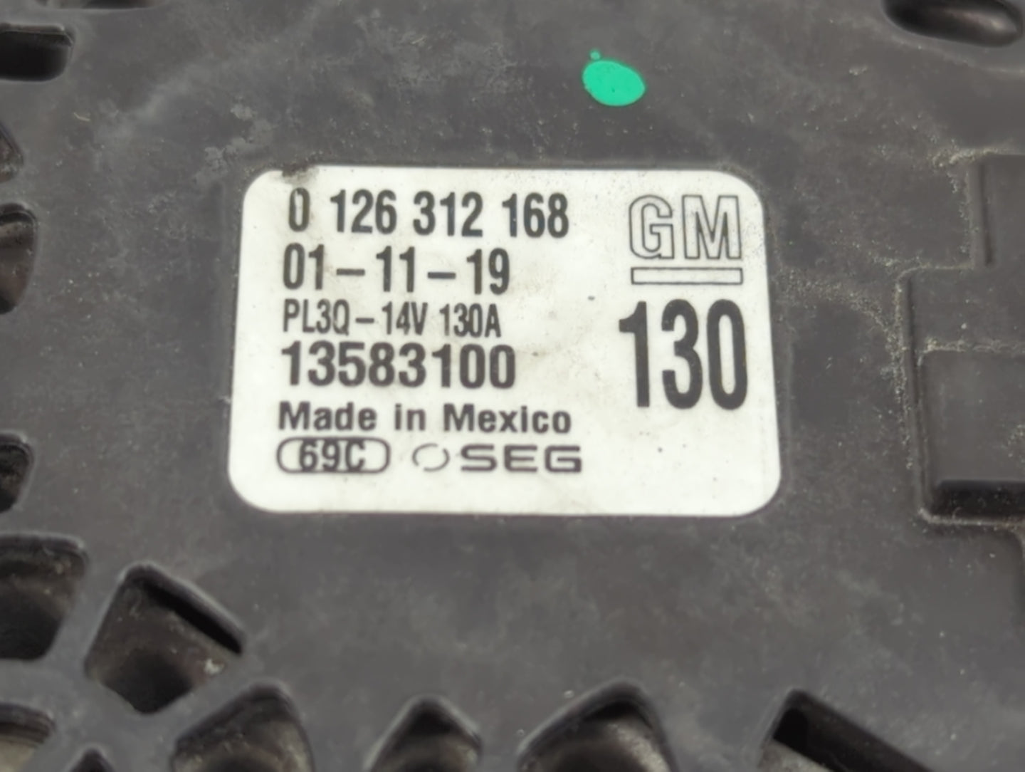 2018-2022 Gmc Terrain Alternator Replacement Generator Charging Assembly Engine OEM P/N:0126312168 Fits OEM Used Auto Parts 
