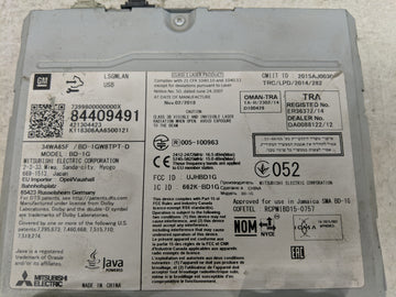 2017-2020 Gmc Yukon Radio AM FM Cd Player Receiver Replacement P/N:84409491 Fits Fits 2017 2018 2019 2020 OEM Used Auto Part