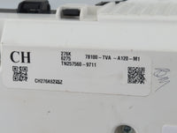 2018-2020 Honda Accord Instrument Cluster Speedometer Gauges P/N:78100-TVA-A120-M1 Fits Fits 2018 2019 2020 OEM Used Auto Pa