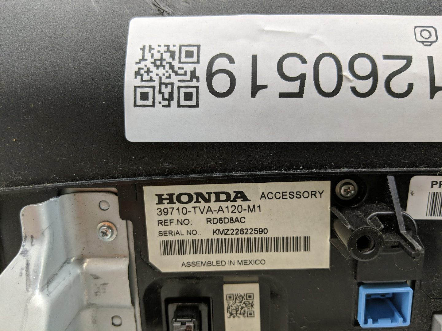 2020 Honda Accord Radio AM FM Cd Player Receiver Replacement P/N:39710-TVA-A120-M1 Fits OEM Used Auto Parts - Oemusedautopar