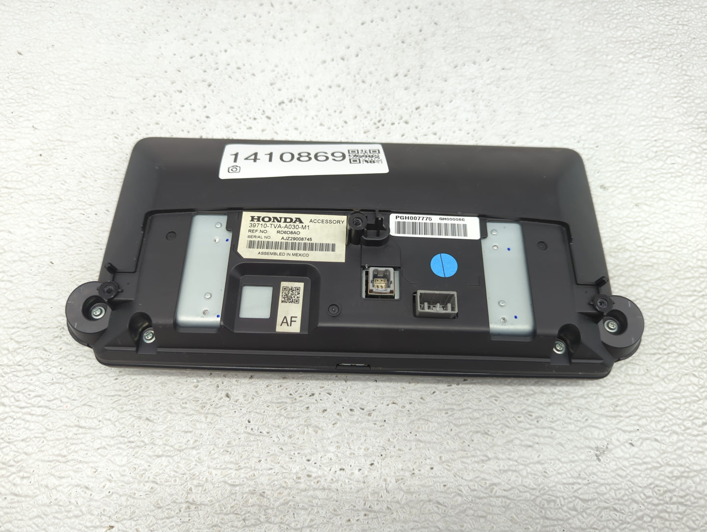 2018-2020 Honda Accord Radio AM FM Cd Player Receiver Replacement P/N:39710-TVA-A030-M1 Fits Fits 2018 2019 2020 OEM Used Au