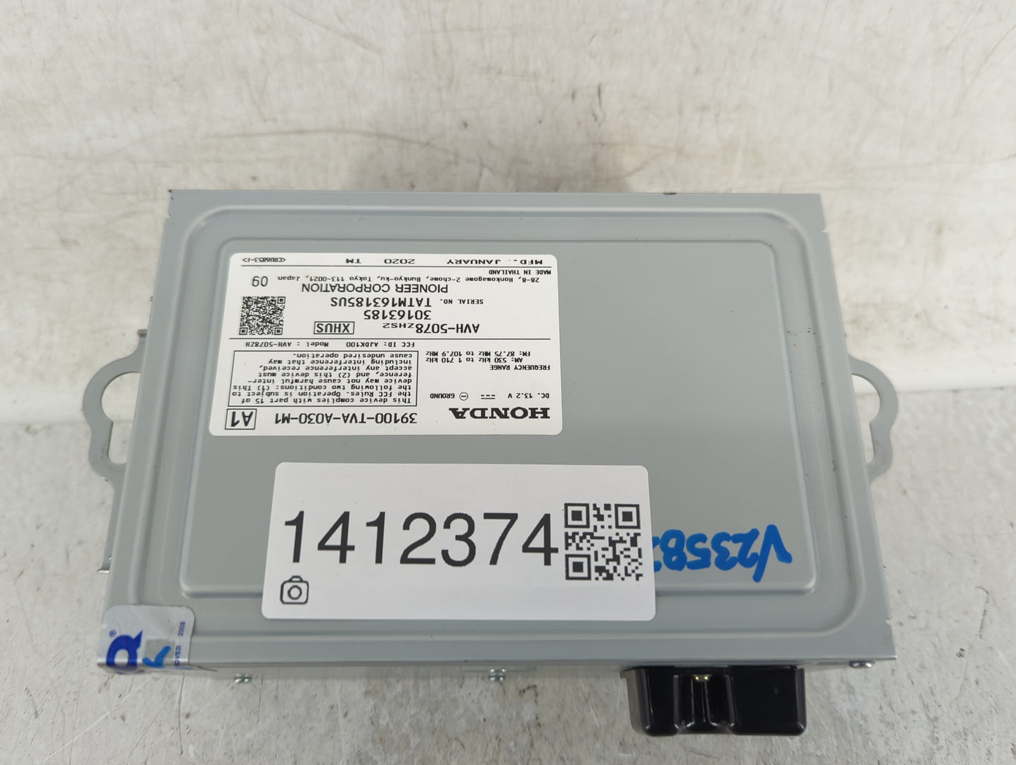 2018-2020 Honda Accord Radio AM FM Cd Player Receiver Replacement P/N:39100-TVA-A03A-M1 Fits Fits 2018 2019 2020 OEM Used Au