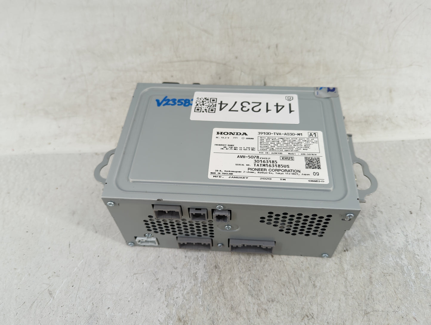 2018-2020 Honda Accord Radio AM FM Cd Player Receiver Replacement P/N:39100-TVA-A03A-M1 Fits Fits 2018 2019 2020 OEM Used Au