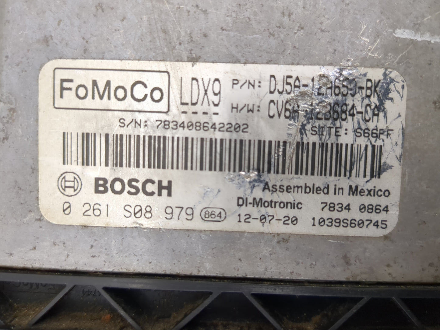 2018-2020 Honda Accord PCM Engine Control Computer ECU ECM PCU OEM P/N:DJ5A-12A659-BK CV6A-12B684-CA Fits Fits 2018 2019 202