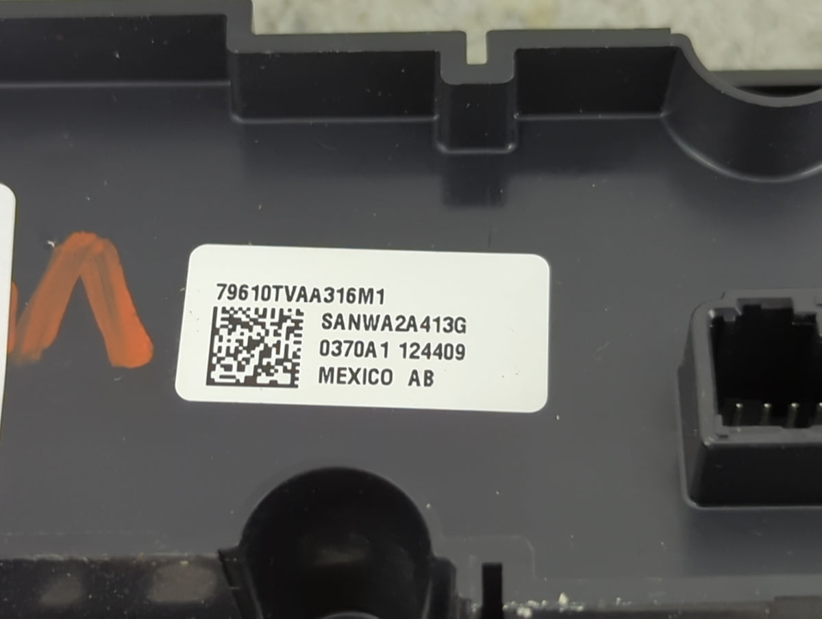 2018-2020 Honda Accord Climate Control Module Temperature AC/Heater Replacement P/N:79610TVAA316M1 SANWA2A413G Fits OEM Used