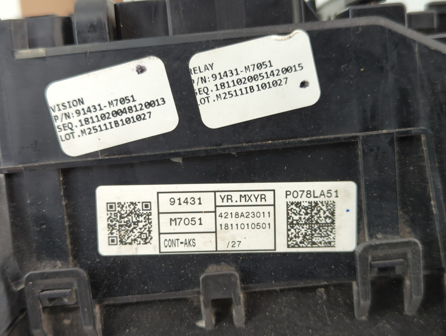 2018-2020 Honda Accord Fusebox Fuse Box Panel Relay Module P/N:91431-M7051 Fits Fits 2018 2019 2020 OEM Used Auto Parts - Oe