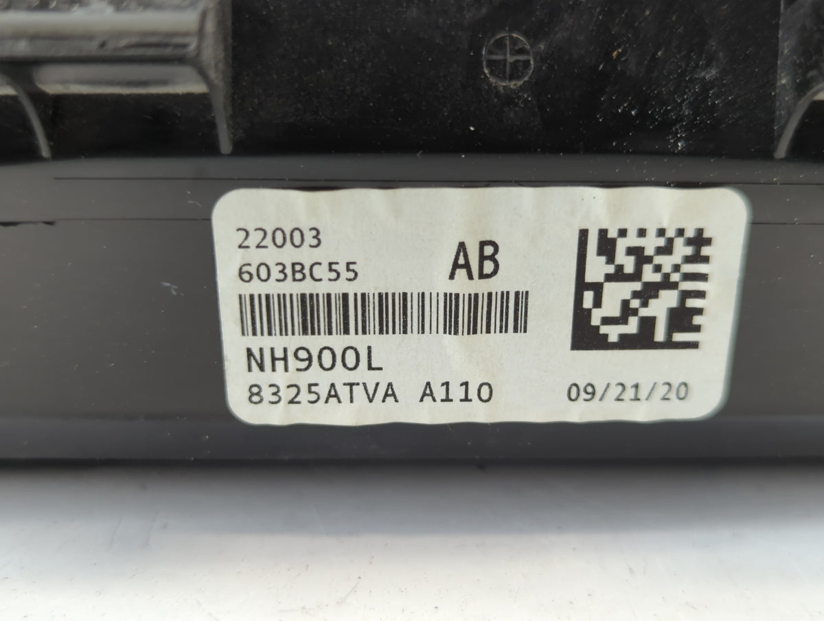 2020 Honda Accord Overhead Roof Console 663644 - Oemusedautoparts1.com