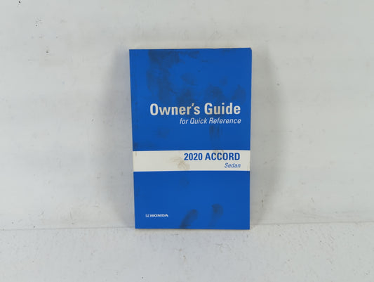 2020 Honda Accord Owners Manual Book Guide P/N:00X31-TVA-A201 0G-13114, 31TVAG20 OEM Used Auto Parts - Oemusedautoparts1.com
