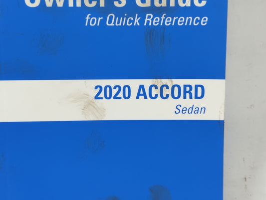 2020 Honda Accord Owners Manual Book Guide P/N:00X31-TVA-A201 0G-13114, 31TVAG20 OEM Used Auto Parts