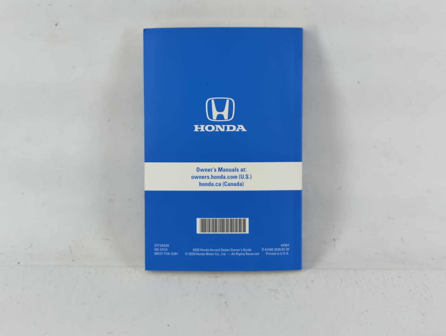 2020 Honda Accord Owners Manual Book Guide P/N:00X31-TVA-A201 0G-13114, 31TVAG20 OEM Used Auto Parts - Oemusedautoparts1.com
