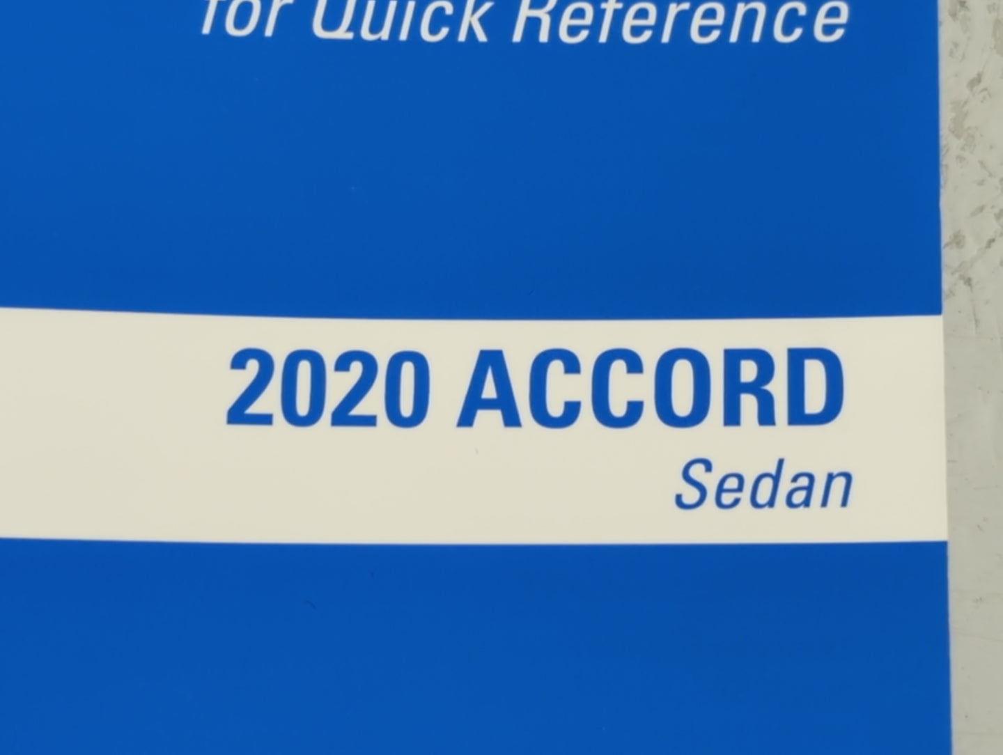 2020 Honda Accord Owners Manual Book Guide P/N:0G-11006 31TVAG20, 00X31-TVA-G200 OEM Used Auto Parts - Oemusedautoparts1.com