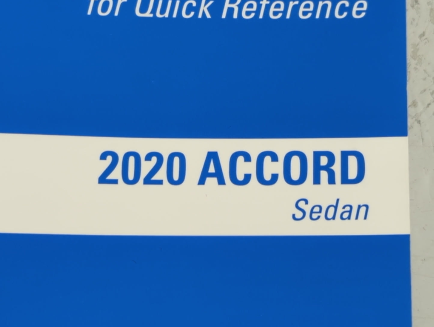 2020 Honda Accord Owners Manual Book Guide P/N:0G-11006 31TVAG20, 00X31-TVA-G200 OEM Used Auto Parts - Oemusedautoparts1.com