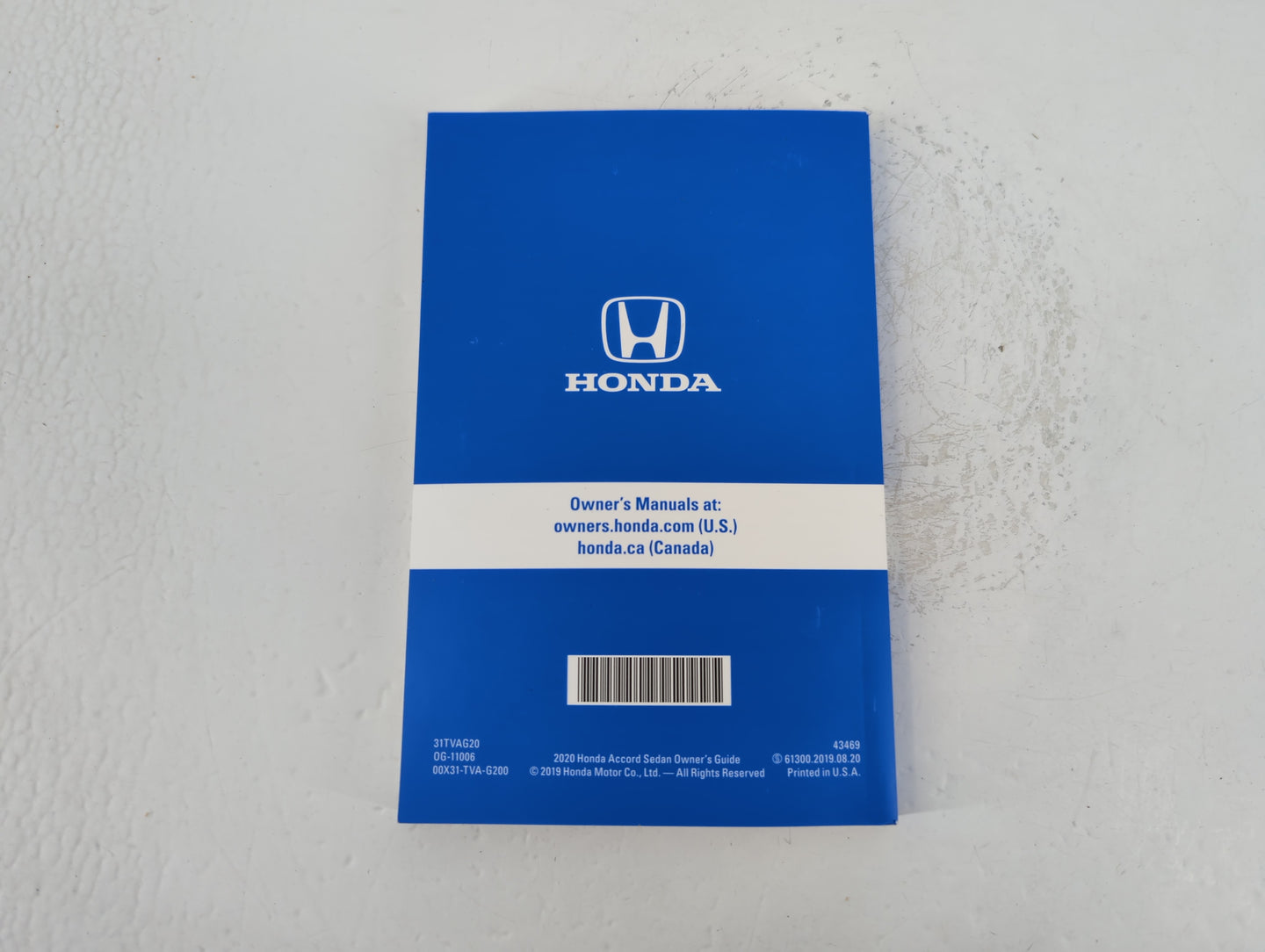 2020 Honda Accord Owners Manual Book Guide P/N:0G-11006 31TVAG20, 00X31-TVA-G200 OEM Used Auto Parts - Oemusedautoparts1.com
