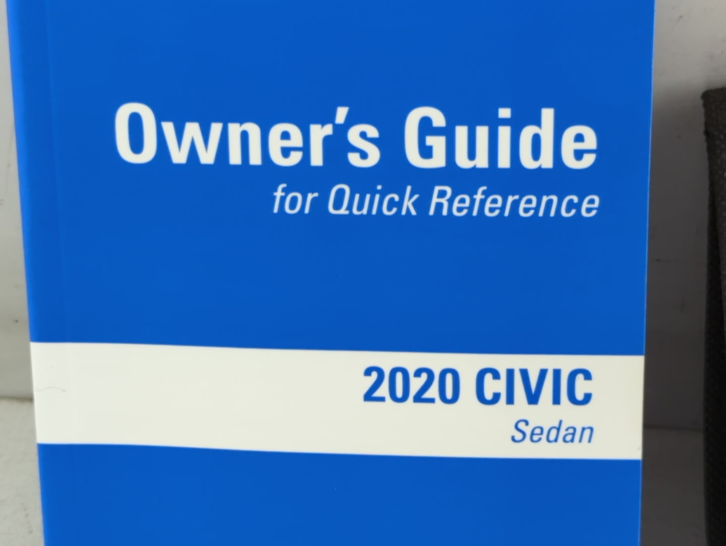 2020 Honda Civic Owners Manual Book Guide P/N:00X31-TBA-G400 OEM Used Auto Parts - Oemusedautoparts1.com