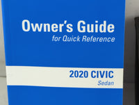 2020 Honda Civic Owners Manual Book Guide P/N:00X31-TBA-G400 OEM Used Auto Parts - Oemusedautoparts1.com
