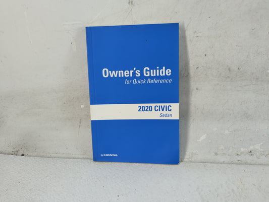 2020 Honda Civic Owners Manual Book Guide P/N:000X31-TBA-G400 OEM Used Auto Parts
