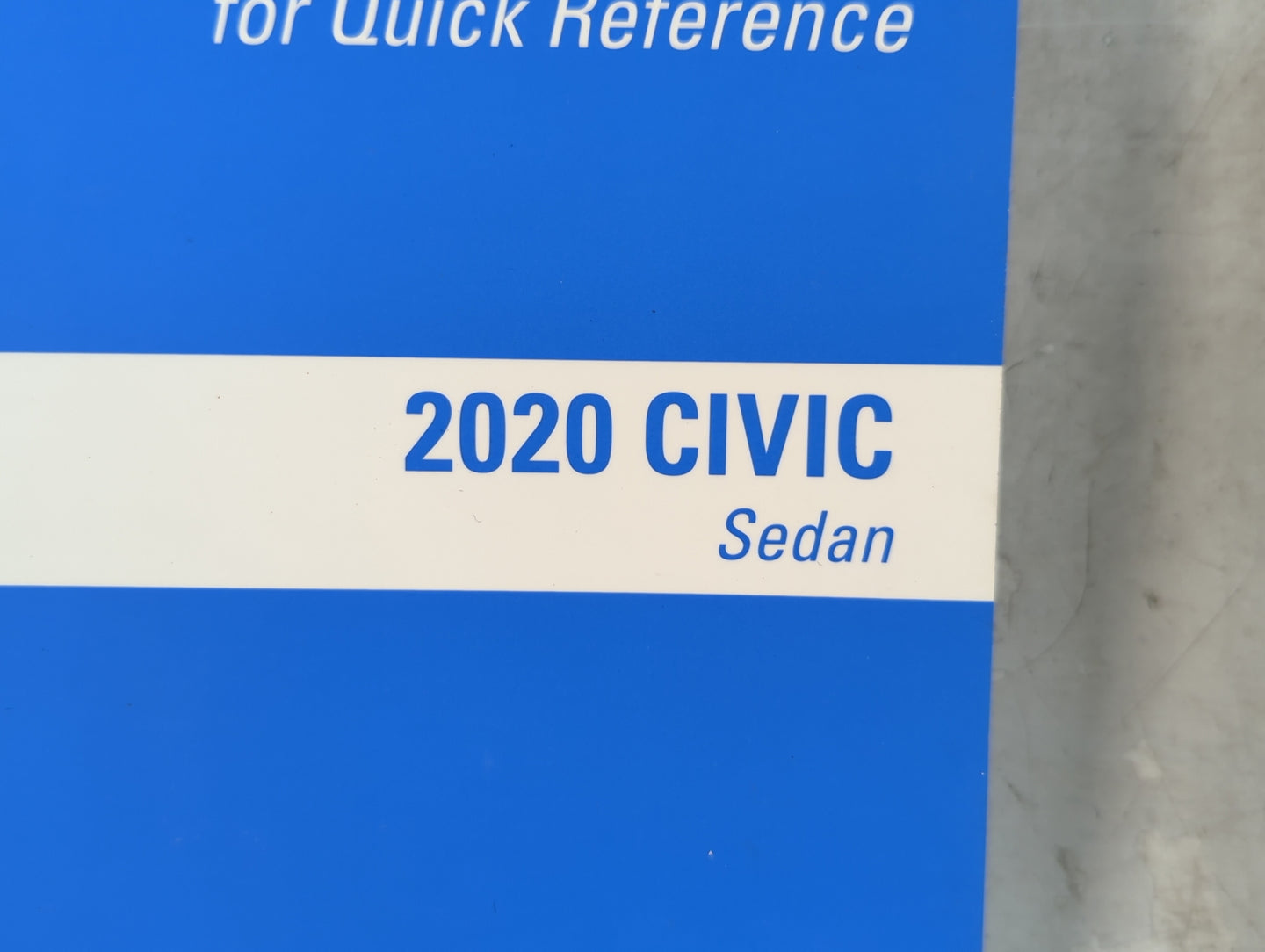 2020 Honda Civic Owners Manual Book Guide P/N:000X31-TBA-G400 OEM Used Auto Parts - Oemusedautoparts1.com