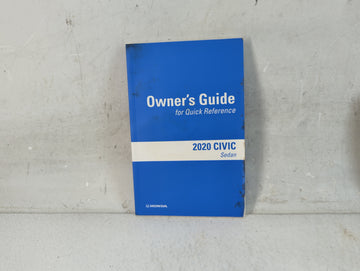 2020 Honda Civic Owners Manual Book Guide P/N:00X31-TBA-G401 OEM Used Auto Parts
