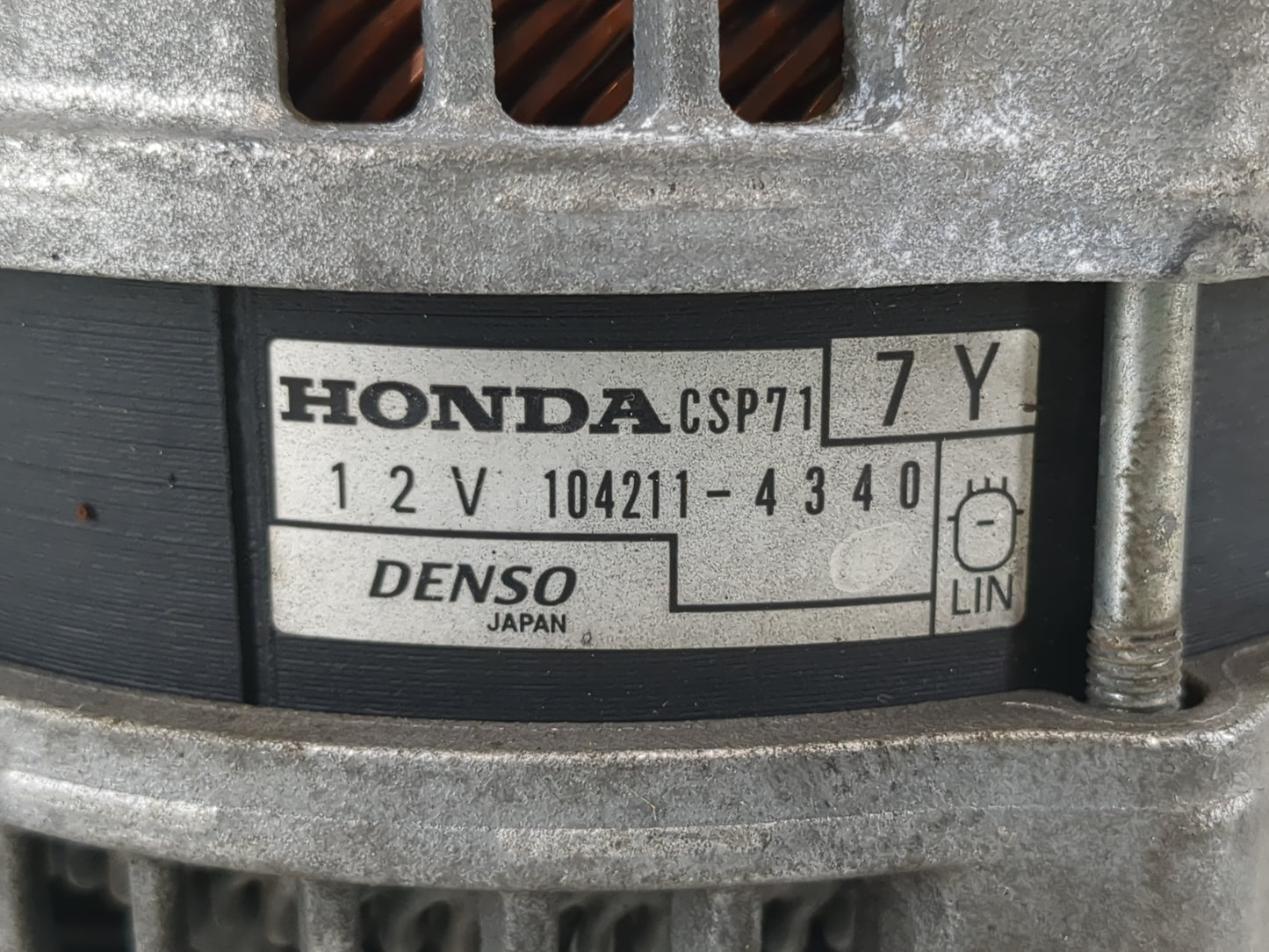 2017-2022 Honda Civic Alternator Replacement Generator Charging Assembly Engine OEM P/N:104211-4340 Fits OEM Used Auto Parts