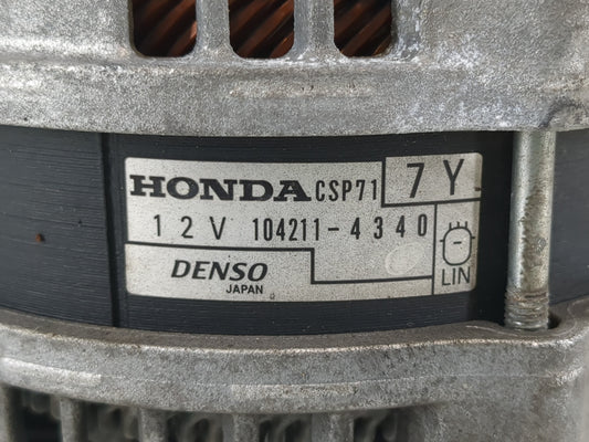2017-2022 Honda Civic Alternator Replacement Generator Charging Assembly Engine OEM P/N:104211-4340 Fits OEM Used Auto Parts