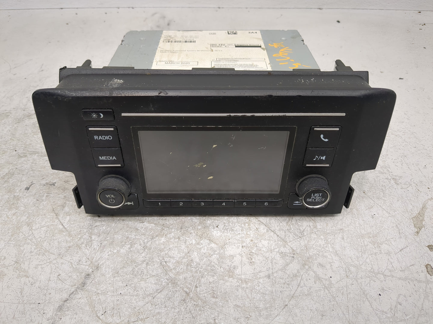 2019-2021 Honda Civic Radio AM FM Cd Player Receiver Replacement Fits Fits 2019 2020 2021 OEM Used Auto Parts - Oemusedautop