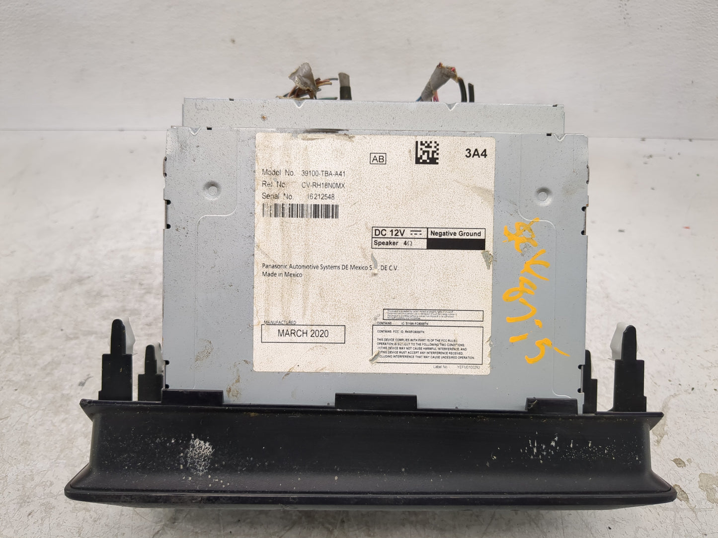 2019-2021 Honda Civic Radio AM FM Cd Player Receiver Replacement Fits Fits 2019 2020 2021 OEM Used Auto Parts - Oemusedautop