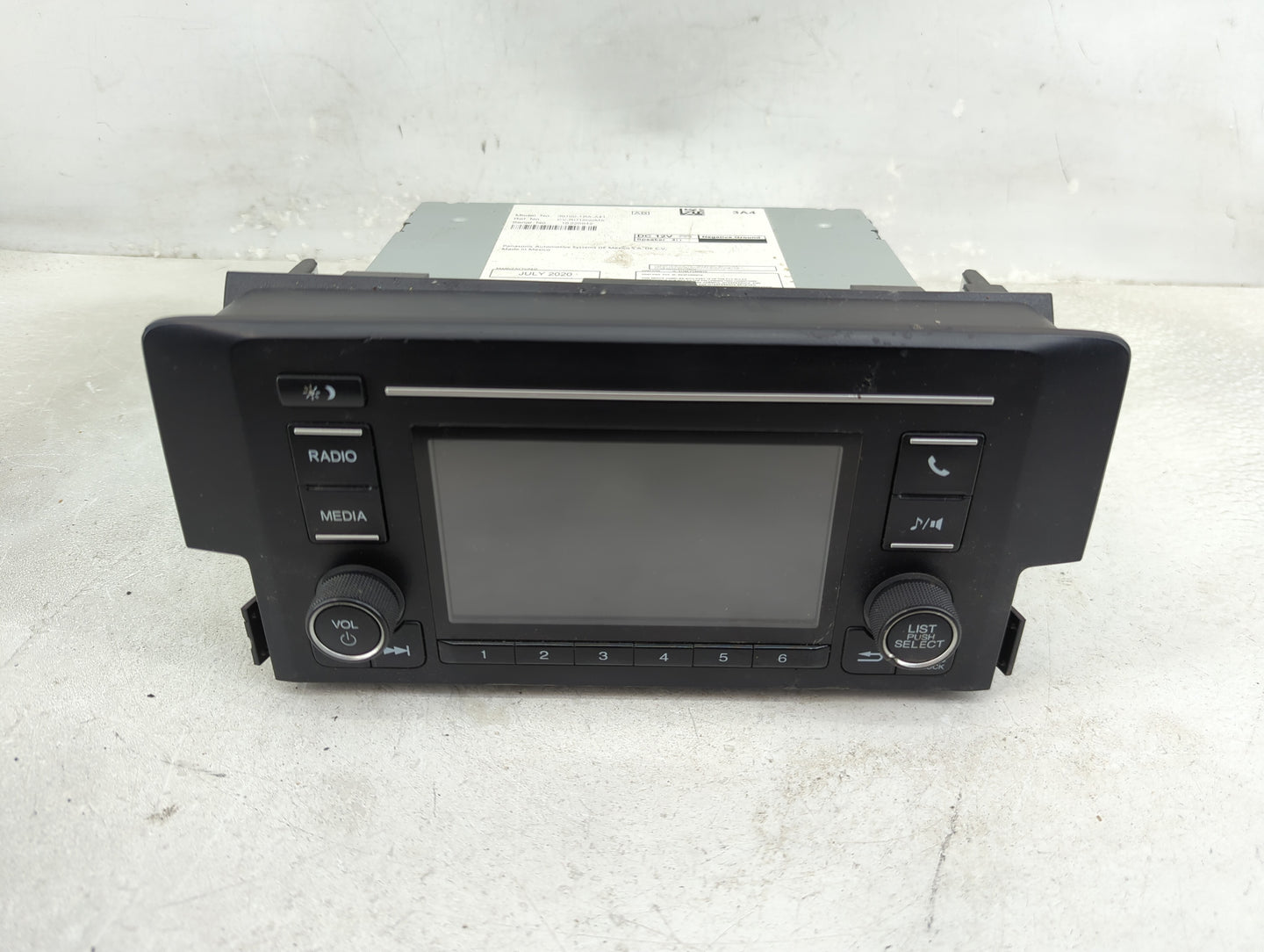 2019-2021 Honda Civic Radio AM FM Cd Player Receiver Replacement P/N:39100-TBA-A41 CV-RH18N0MX Fits Fits 2019 2020 2021 OEM 