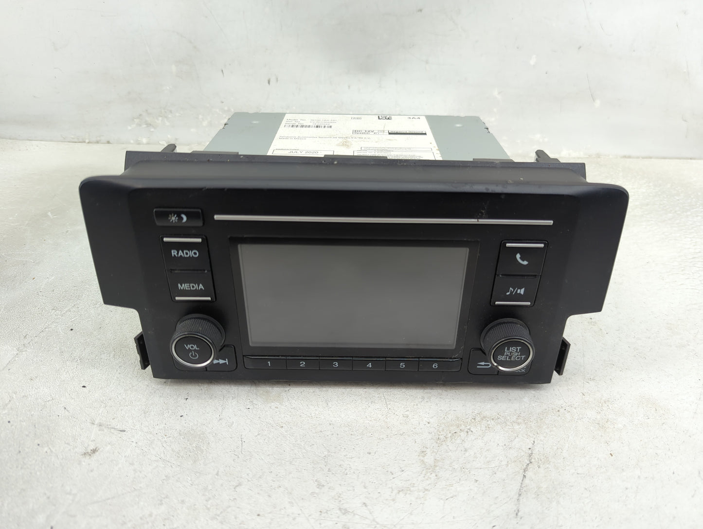 2019-2021 Honda Civic Radio AM FM Cd Player Receiver Replacement P/N:39100-TBA-A41 CV-RH18N0MX Fits Fits 2019 2020 2021 OEM 