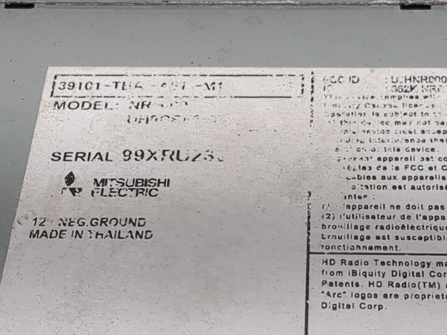 2020 Honda Civic Radio AM FM Cd Player Receiver Replacement P/N:39101-TBA-A91-M1 UHNRD00062K, 39101-TBA-A91 Fits OEM Used Au