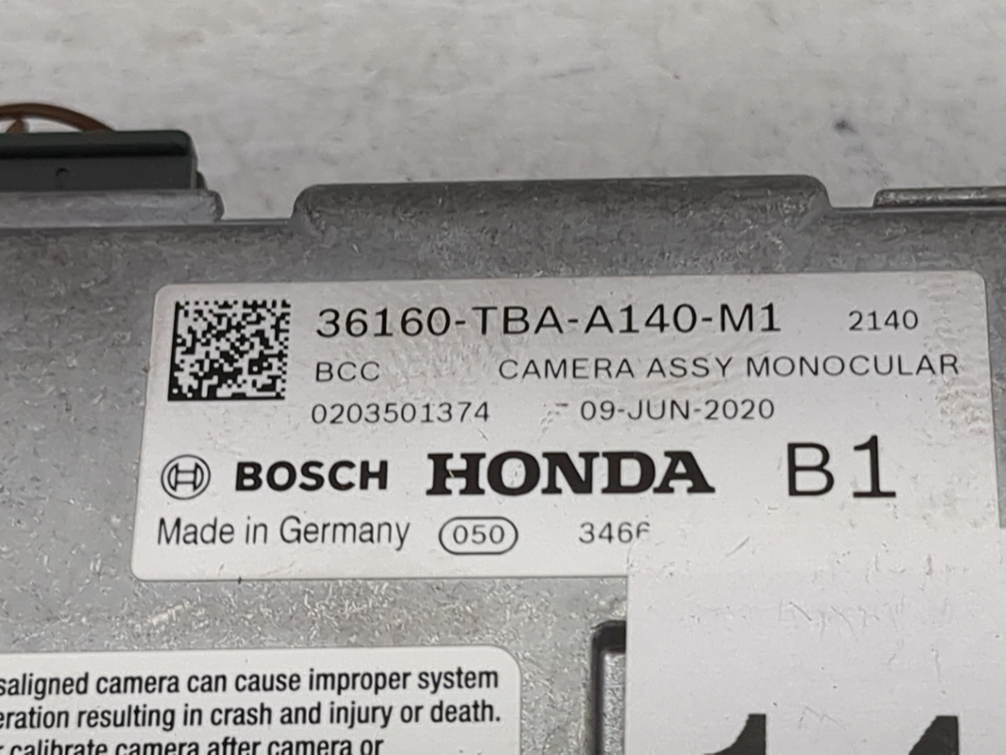 2020 Honda Civic Driver Assist Control Module 36160-tba-a140-m1 - Oemusedautoparts1.com