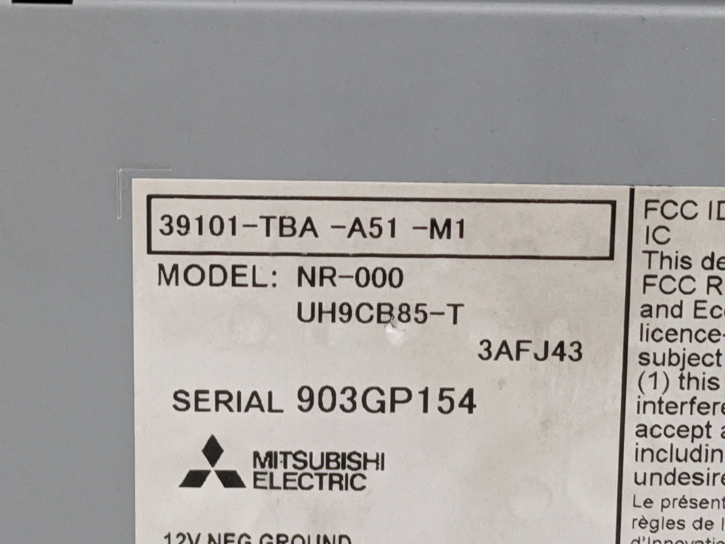 2019-2021 Honda Civic Radio AM FM Cd Player Receiver Replacement P/N:39101-TBA-A51-M1 UJHNR000 Fits Fits 2019 2020 2021 OEM 